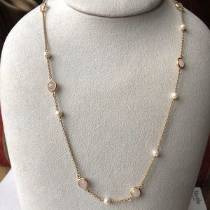 Rivka Friedman 18k Gold Clad Rose Quartz Necklace